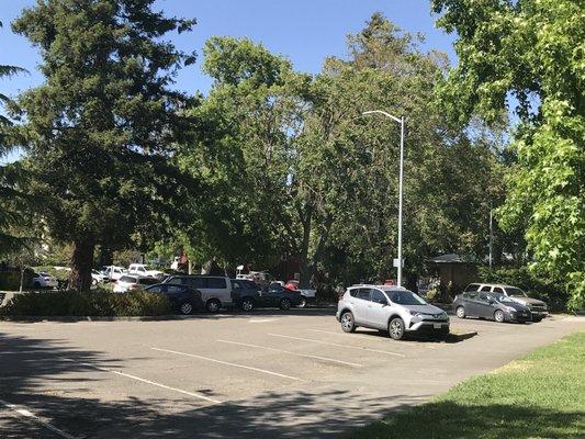 Plenty of parking. Plus there are spots on the streets nearby.