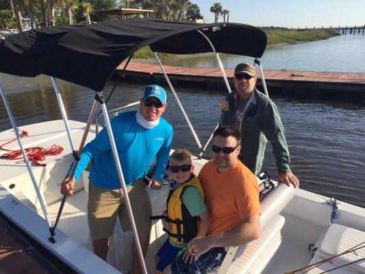 Dad, brother, me and my son. Fishing good times.
