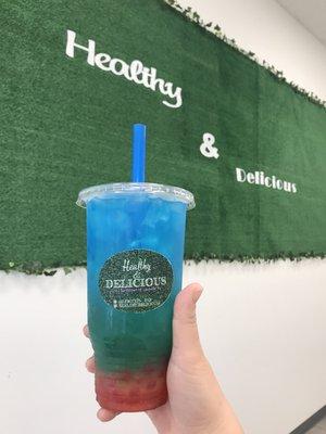 Blue Lagoon bubble tea
