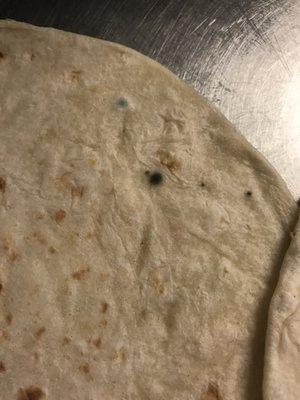 Mold on my flour tortillas I own a restaurant and I gave them chance after chance this is like 3time they have sold me rotten tortillas.