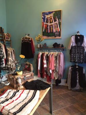 This is just the main entrance, there is a larger section of clothes farther into the store