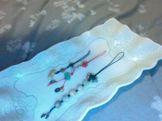 Jade Ox, Jade Rabbit with coin, flower, chili and bell, and 5 jade teapots