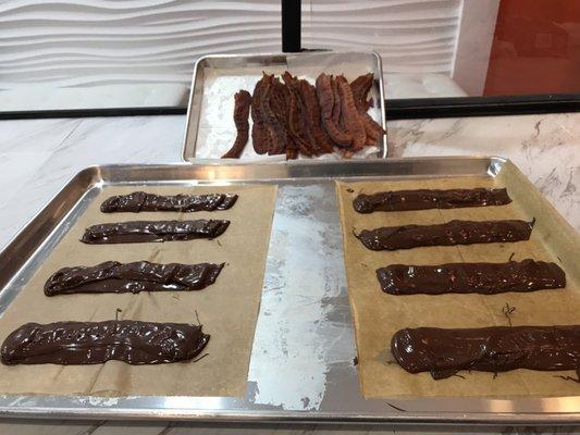 OMG.... Chocolate. Covered. BACON. Whaaaaaaat!