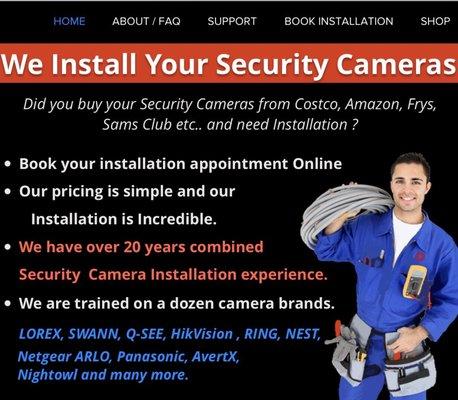 We Install Your Cameras