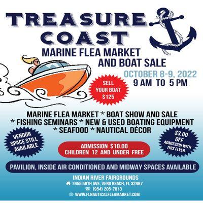 13th Annual Treasure Coast Marine Flea Market and Boat Show Returns to Vero Beach Oct. 8-9, 2022