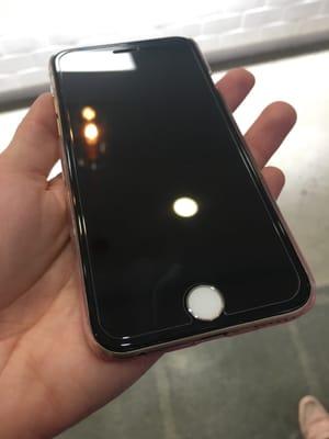 Great finishing product! Haha this is a black screen on a white phone