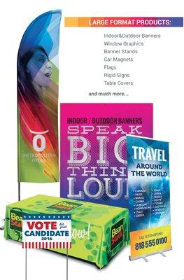 We print business cards, post cards, brochures, flyers, signs, banners and much more.