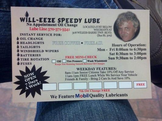 Good place for an oil change. Went here for the first time today.