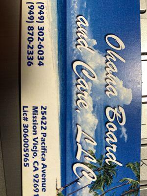 Ohana Board And Care