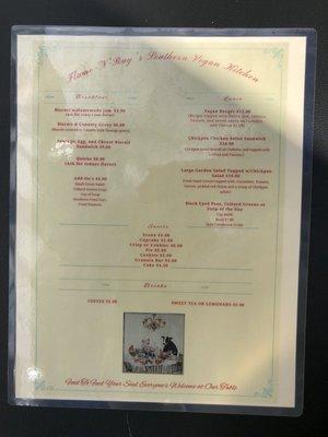 Grand Opening Menu