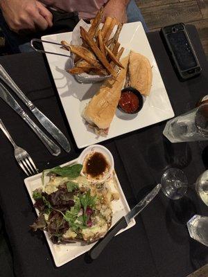 Cuban (top) and Papa Steak Baked Potato (bottom)
