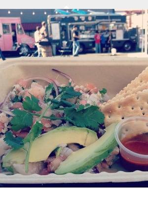 Beer Friday! Delicious Fish & Shrimp Ceviche!