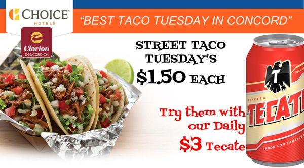 Street Taco Tuesday and Tecate at the Concord Clarion
