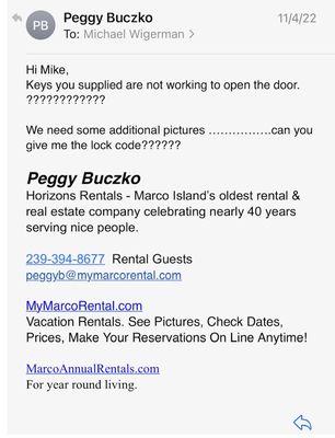 An example of Horizon customer service