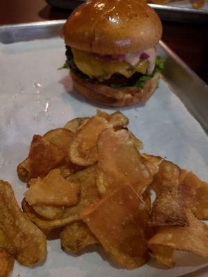 Dont let this burger deceive you. Its over seasoned, over priced and over cooked.