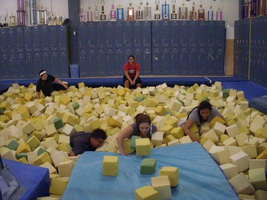 Foam pit race!