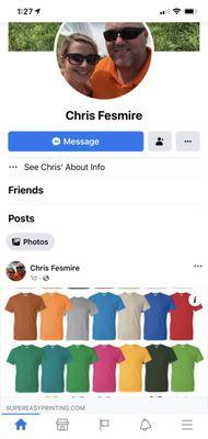 Personal Facebook Page. He does not allow comments on either that nor his business page.