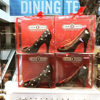 Chocolate shoes made with belgian chocolate