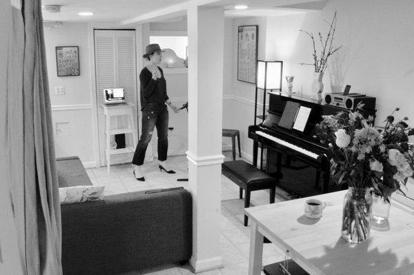The studio space