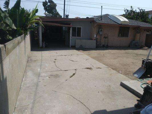 after back yard clean up