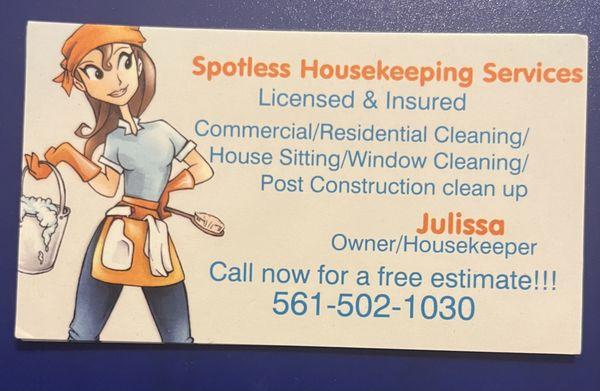 Spotless Housekeeping Services