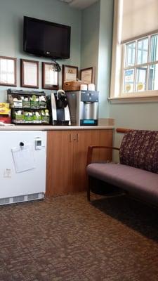 Waiting area upstairs