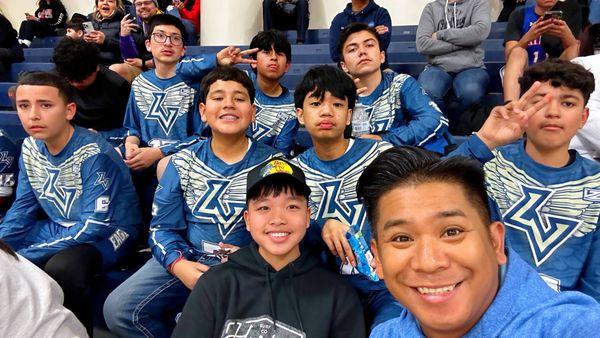 With the La Vina kids at the basketball game vs Cecil 1/18/2024