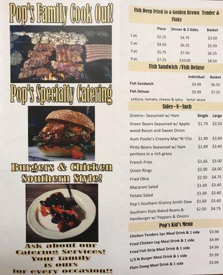 Pop's Family Kitchen: Menu, page 3