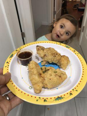 Chicken Nuggets with Szechuan Dipping Sauce ($8 for 4)