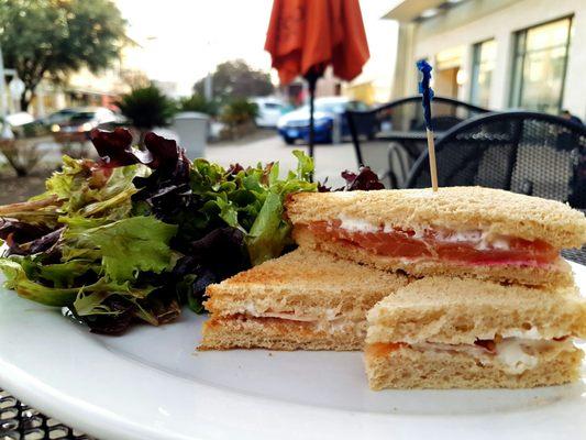Jasmine Gravlax with balsamic mixed greens. Delicious!