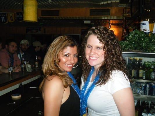 We have a fully stocked bar and authentic Mexican food.