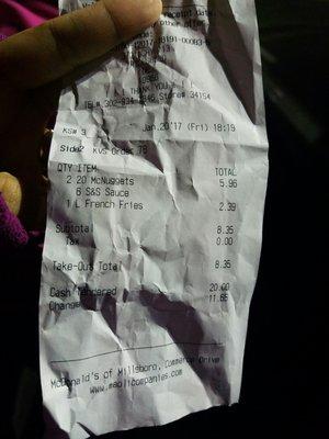 Got 2 -20 piece nuggets for $5.96 onlyyy sayy whaaa