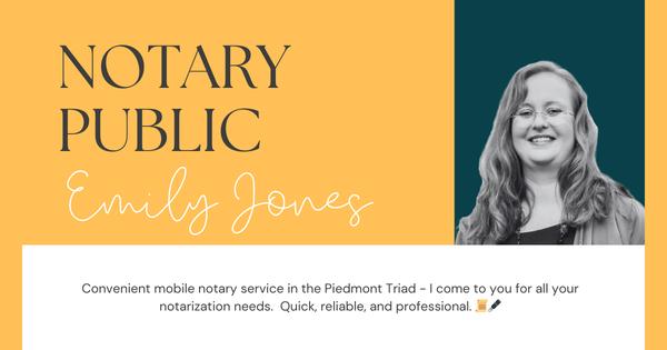 Mobile Notary serving Rockingham County and surrounding NC Counties.