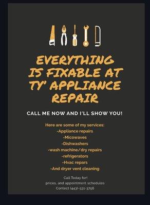 Ty's appliance repair