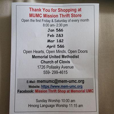 MUMC Mission Thrift Store
