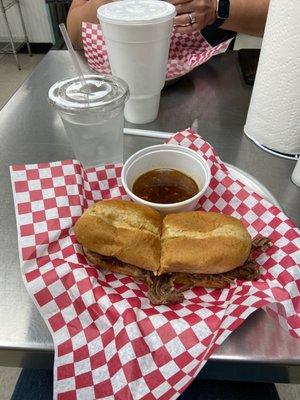 Slow drip beef sandwich