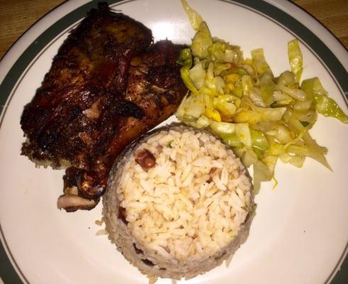 Jerk chicken. Very tender and full of flavor