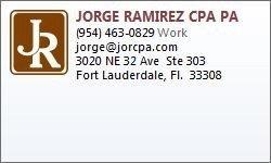 Jorge O. Ramirez, CPA PA Business Card