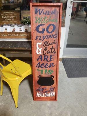 Halloween Chalk Countdown Calendar