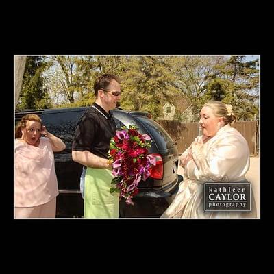 Jeff will personally deliver your bouquet to the bride on the wedding day.