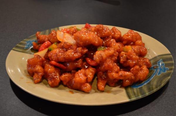Sweet and sour chicken. They kick Panda Express's ass!