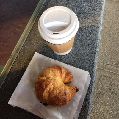 Mocha coffee and French croissant! Croissant was quite yummy!
