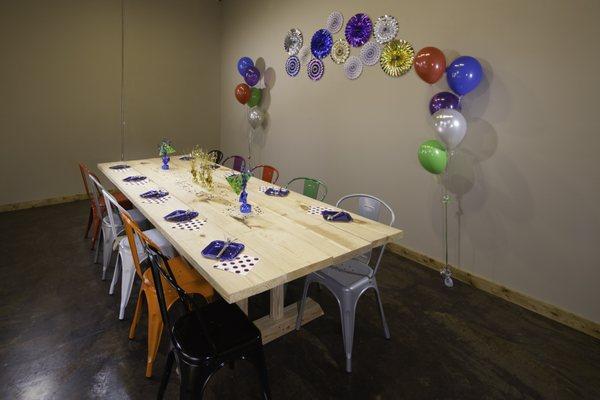 Our small party room.