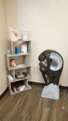 Reception area, pamphlets