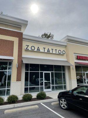 Studio front of ZOA TATTOO
