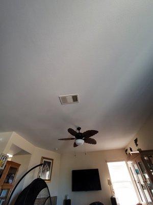 Ceiling fan installed