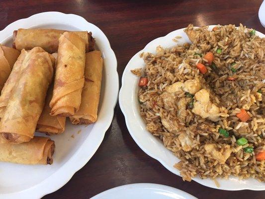 These two were my favorite!! Egg rolls and chicken fried rice.