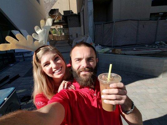 Me and Sarah, the Rockstar barista!