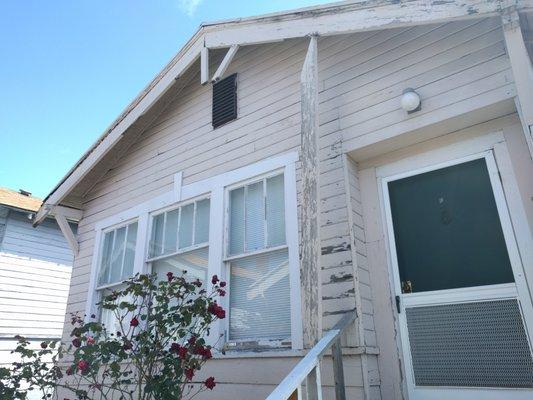 Dilapidated and collapsing roof