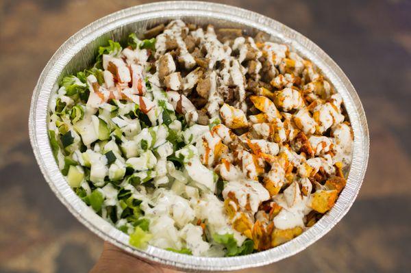 chicken and lamb combo platter (large size)